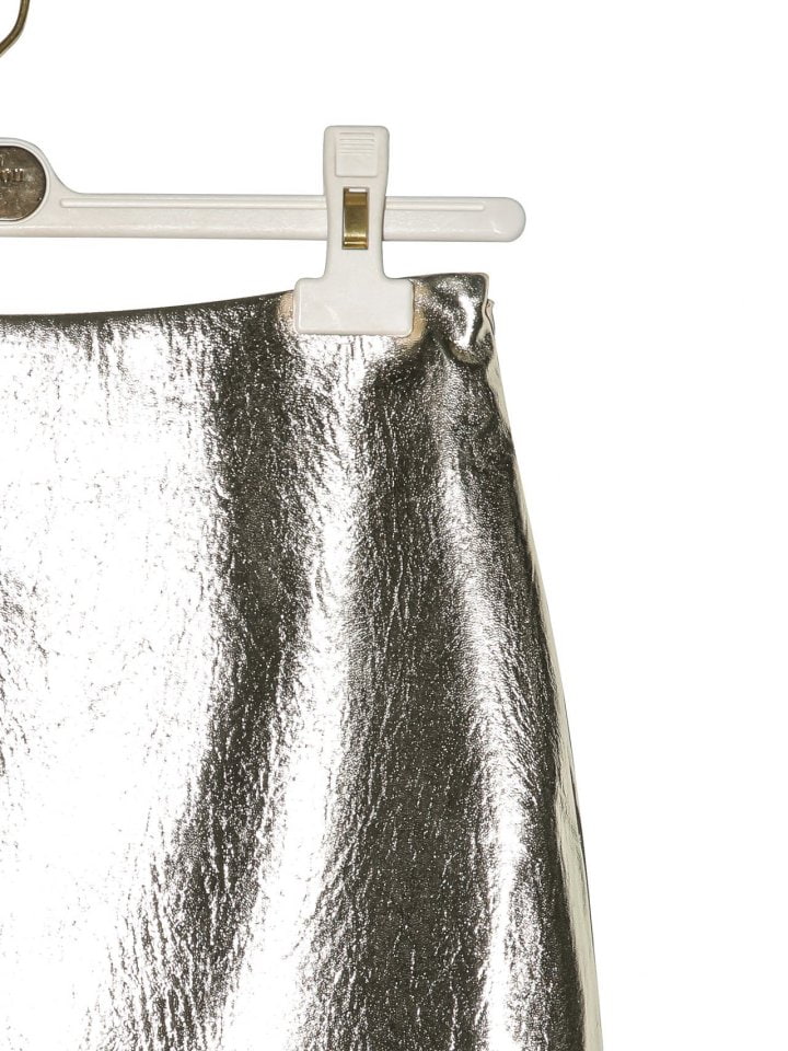 Paper Moon - Korean Women Fashion - #vintageinspired - Metallic Leather Mini Skirt - 7