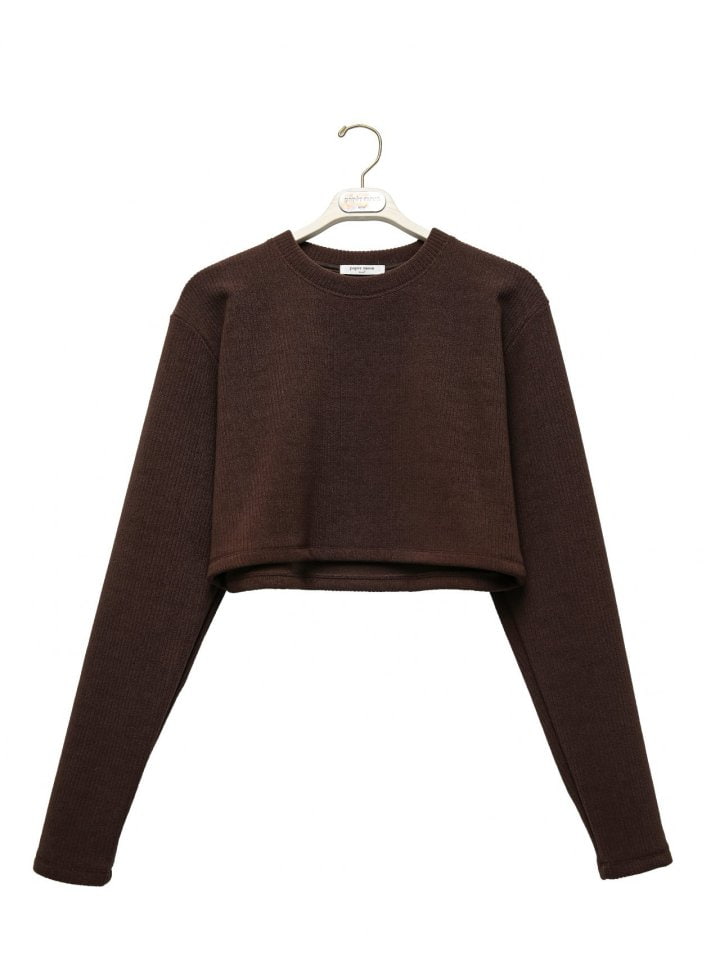 Paper Moon - Korean Women Fashion - #womensfashion - Rib Crop Long Sleeved Top - 8