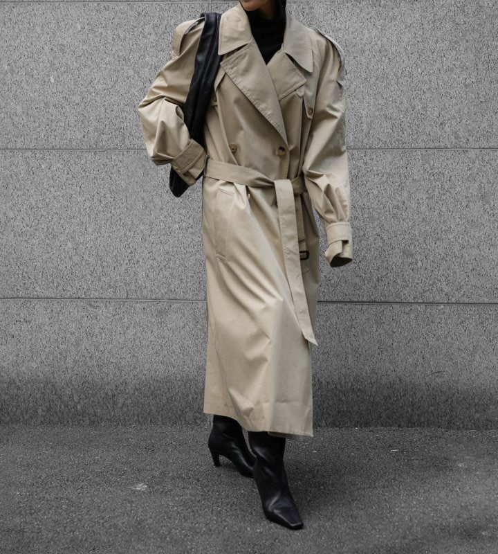 Paper Moon - Korean Women Fashion - #womensfashion - Classic Oversized Vintage Trench Coat - 2