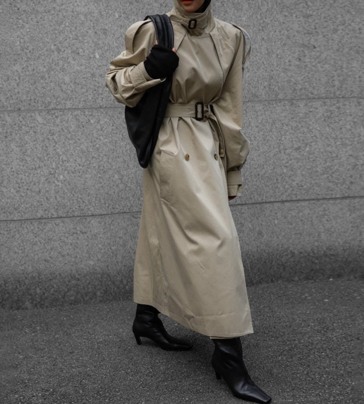 Paper Moon - Korean Women Fashion - #womensfashion - Classic Oversized Vintage Trench Coat - 8