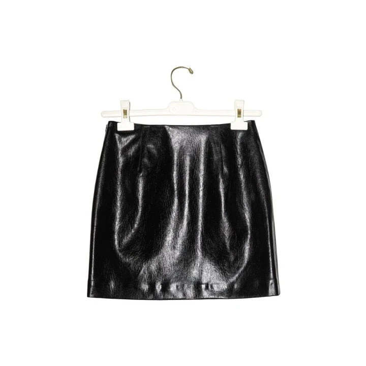 Paper Moon - Korean Women Fashion - #womensfashion - Metallic Leather Mini Skirt - 5