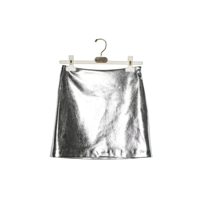 Paper Moon - Korean Women Fashion - #momslook - Metallic Leather Mini Skirt - 4