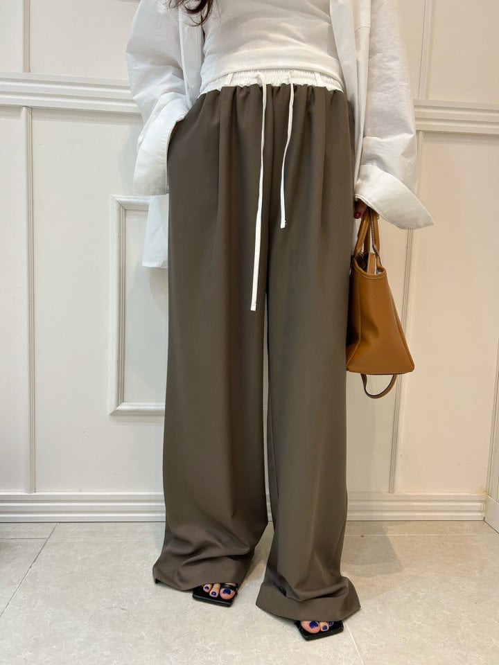 Pearls room - Korean Women Fashion - #momslook - Colored Slacks - 6