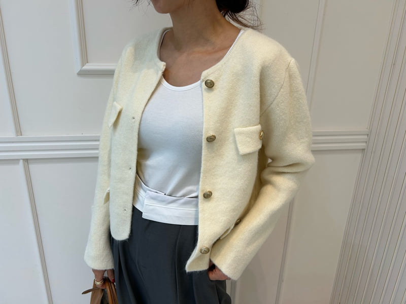 Pearls room - Korean Women Fashion - #momslook - Sisley Knit Cardigan - 10