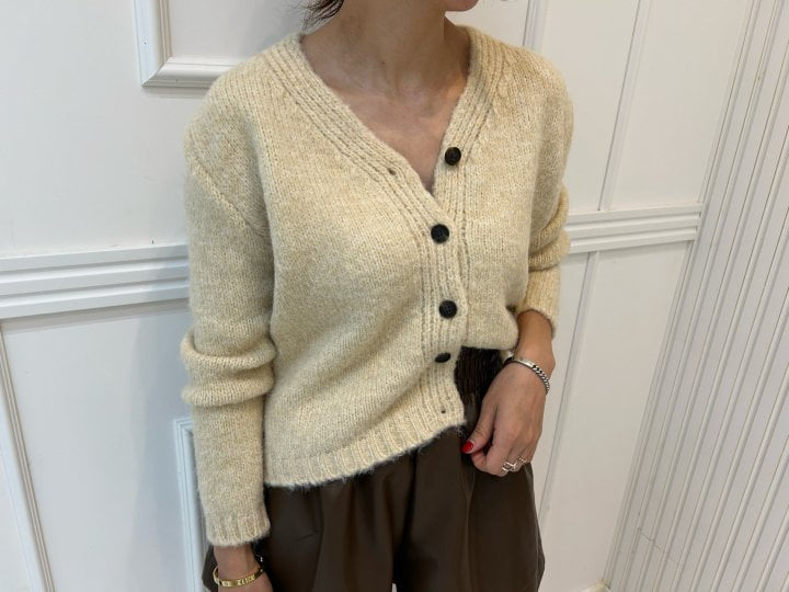 Pearls room - Korean Women Fashion - #thelittlethings - Simple Knit Cardigan - 2