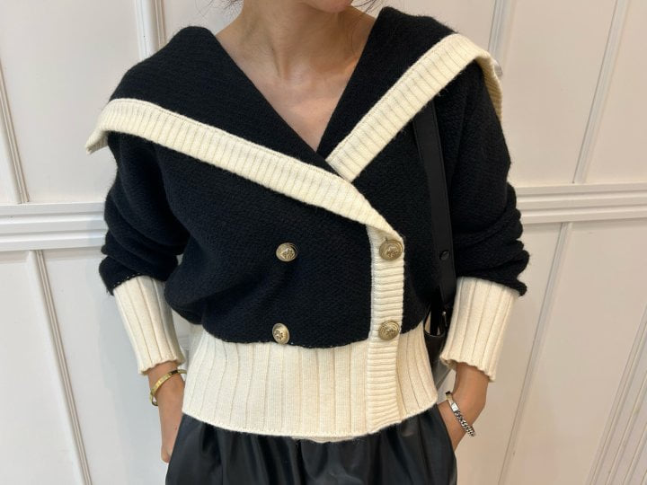 Pearls room - Korean Women Fashion - #womensfashion - Sailor Knit Cardigan - 10