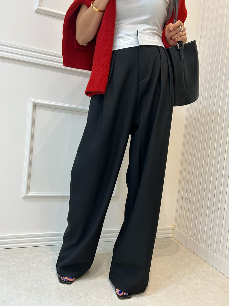 Pearls room - Korean Women Fashion - #womensfashion - Pintuck Slacks - 10