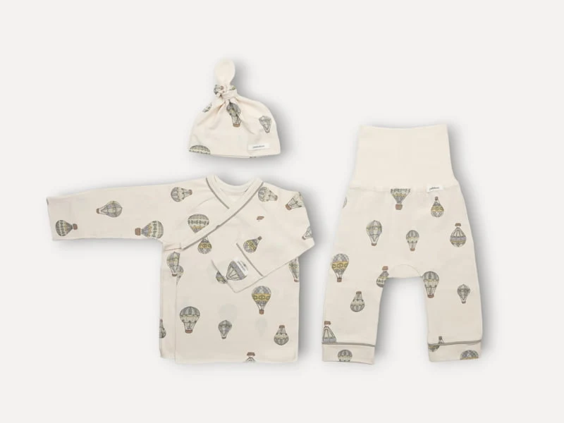 Peekaboo - Korean Baby Fashion - #babyboutique - Hot Air Balloon new Born Bennet Set - 11