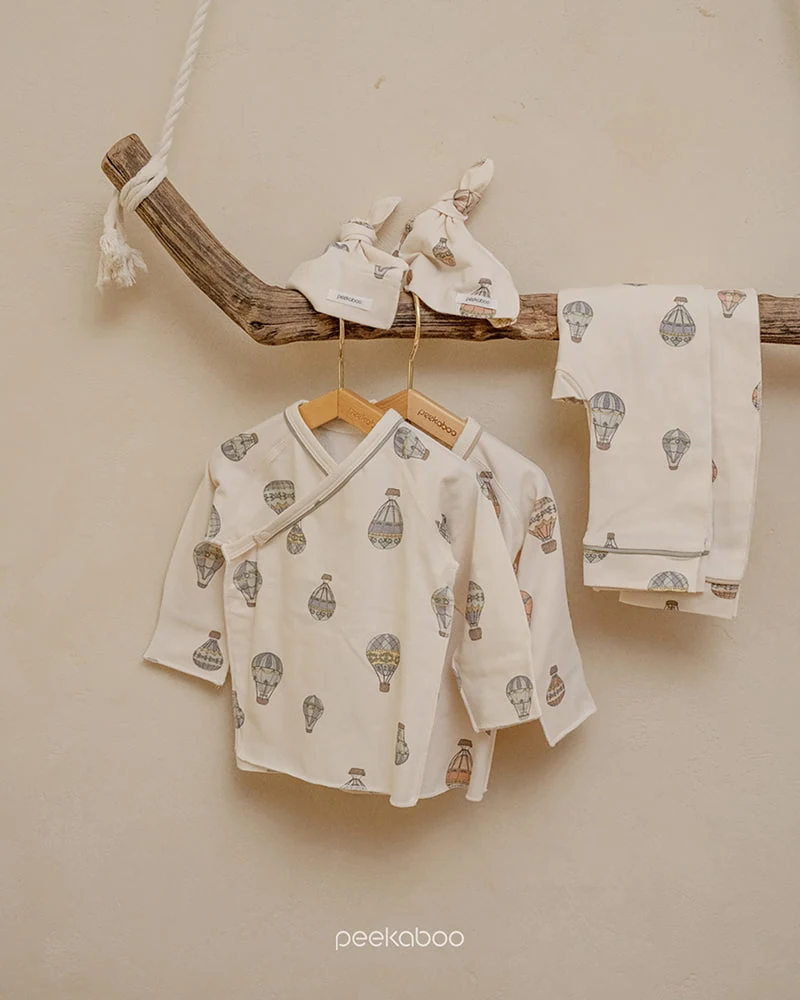 Peekaboo - Korean Baby Fashion - #babygirlfashion - Hot Air Balloon new Born Bennet Set - 2