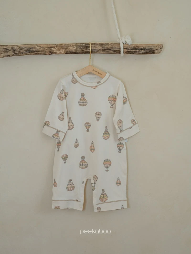 Peekaboo - Korean Baby Fashion - #babyoninstagram - Hot Air Balloon Baby Bodysuit - 3