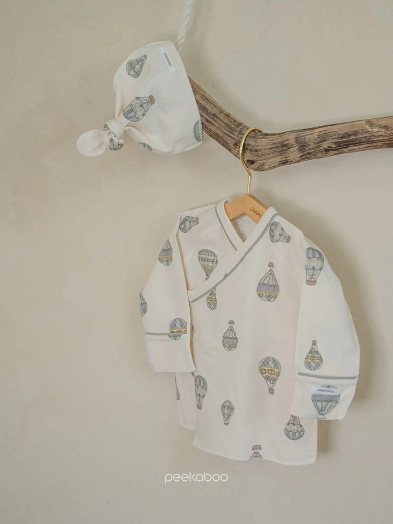 Peekaboo - Korean Baby Fashion - #babyoutfit - Hot Air Balloon new Born Bennet Set - 6