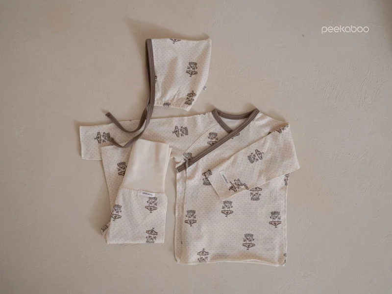 Peekaboo - Korean Baby Fashion - #onlinebabyboutique - Newborn Orgel Bennet Set - 2