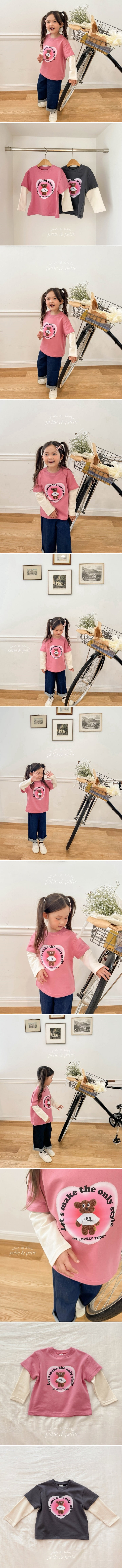 Petit & Petit - Korean Children Fashion - #childofig - Dumble Bear Lace Tee