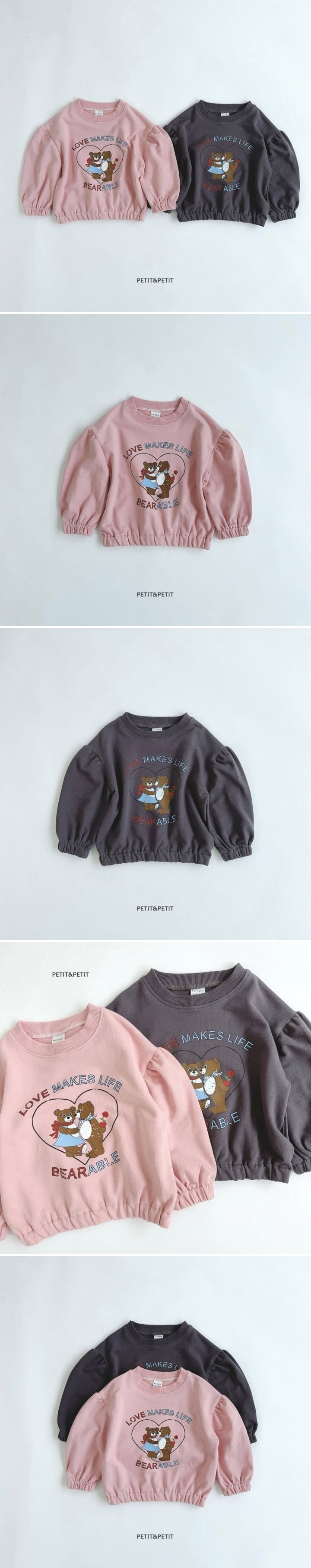 Petit & Petit - Korean Children Fashion - #designkidswear - Lovely Bear Sweatshirts