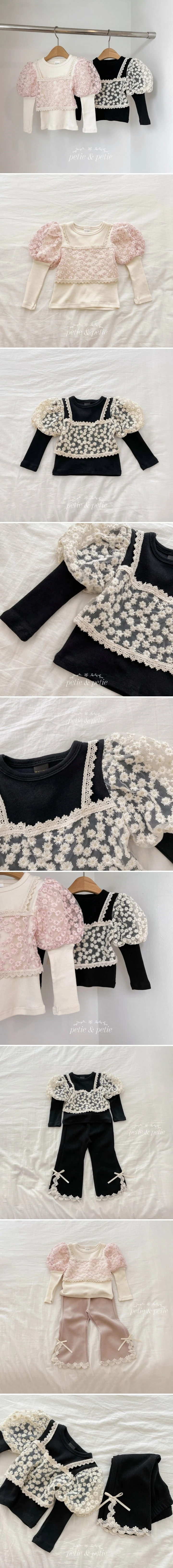 Petit & Petit - Korean Children Fashion - #designkidswear - Embroidery Bustier Tee