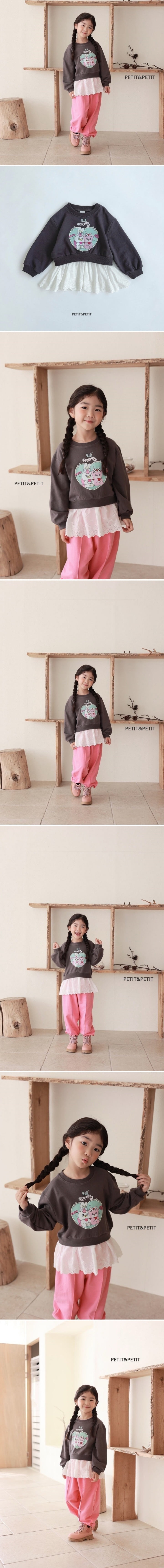 Petit & Petit - Korean Children Fashion - #kidsstore - Cutie Crop Lace Sweatshirts