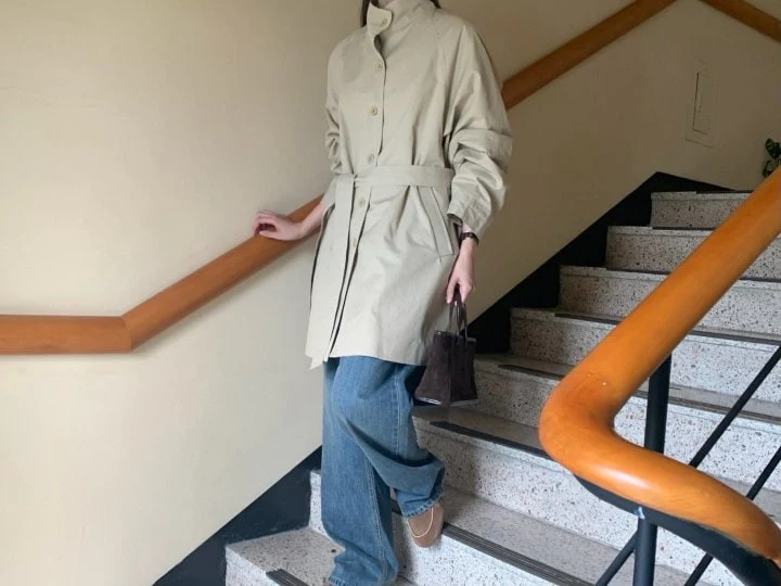 Pomelo - Korean Women Fashion - #momslook - Billy Half Trench Coat - 5