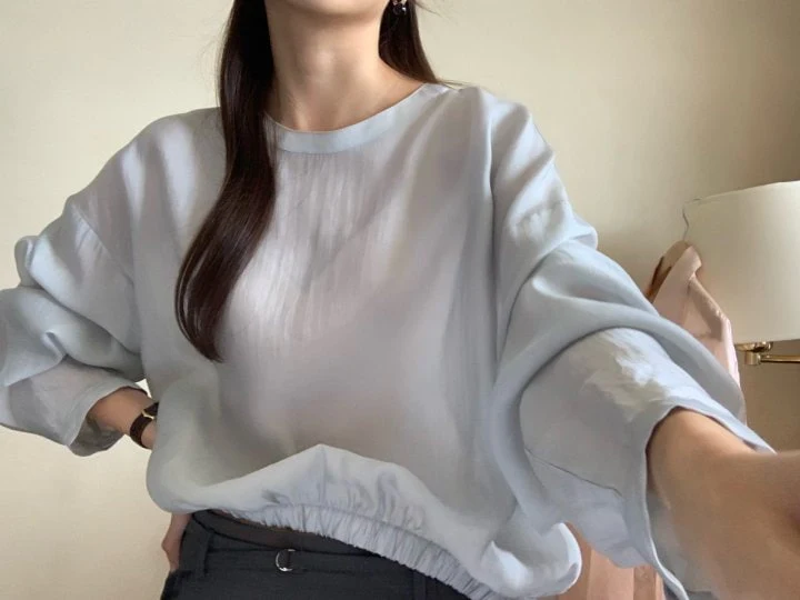 Pomelo - Korean Women Fashion - #momslook - Silky Banding Blouse - 3