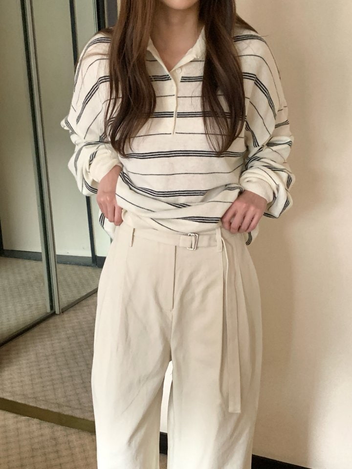 Pomelo - Korean Women Fashion - #momslook - Ian Belt Pants - 8