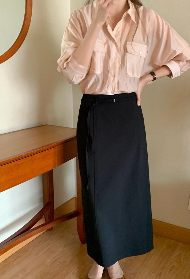 Pomelo - Korean Women Fashion - #momslook - Eddie Slit Skirt - 5