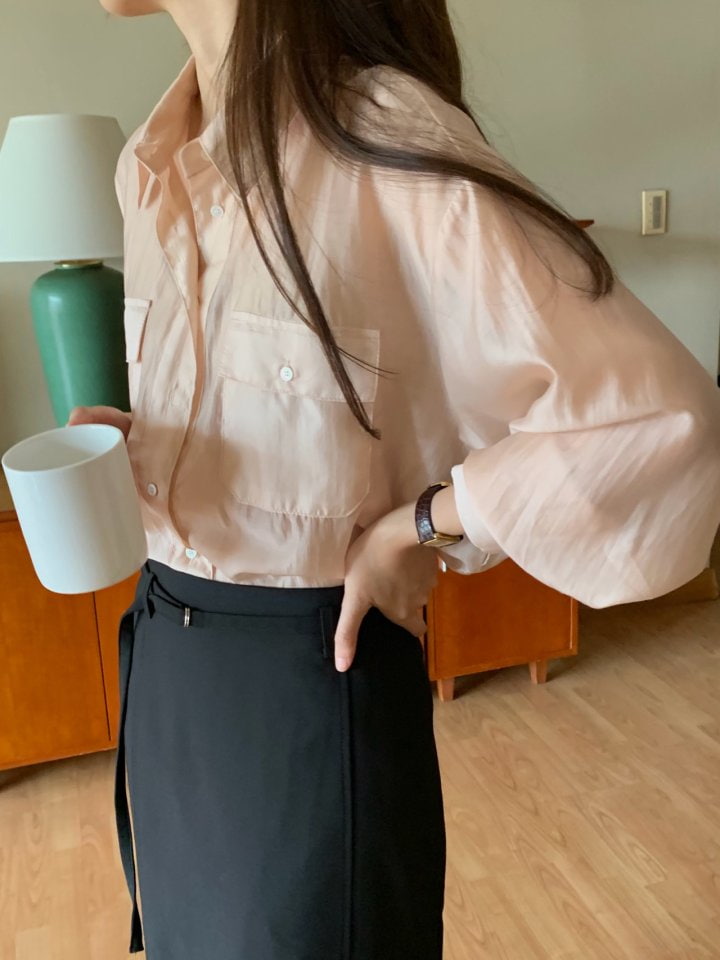 Pomelo - Korean Women Fashion - #momslook - If Pocket Shirts - 4