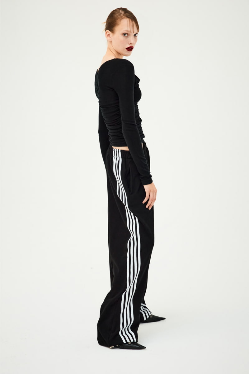 Project Wave - Korean Women Fashion - #womensfashion - Track Lussel Sweat Pants - 4