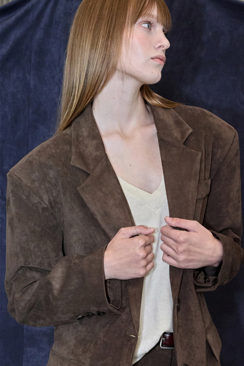 Project Wave - Korean Women Fashion - #momslook - Suede Dying Jacket - 9