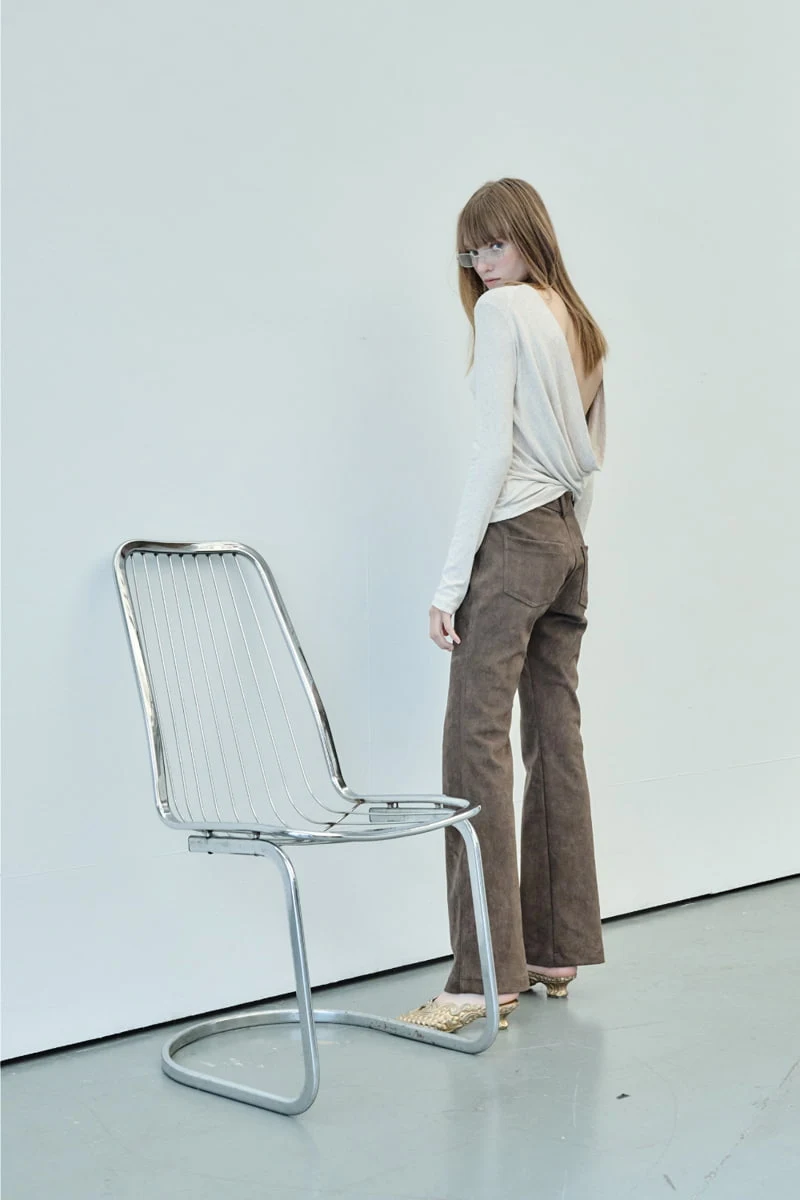 Project Wave - Korean Women Fashion - #restrostyle - Suede Dying Trousers - 6