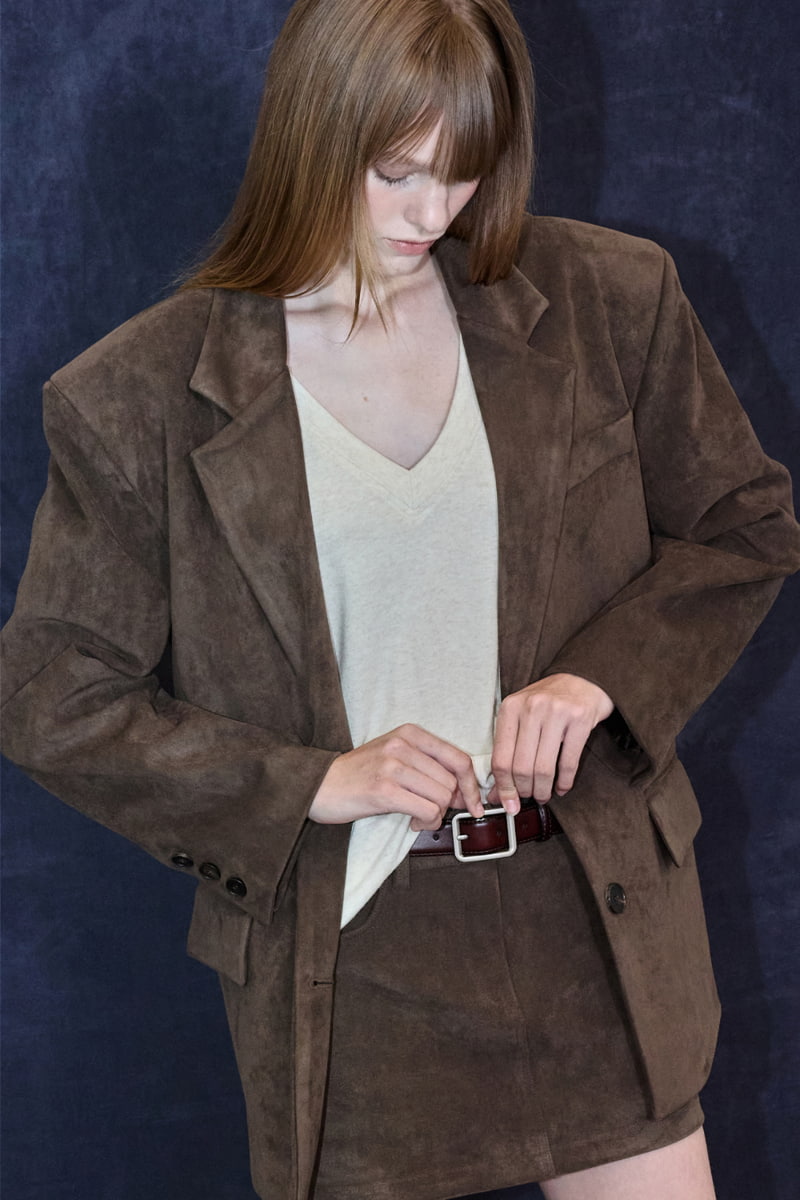 Project Wave - Korean Women Fashion - #shopsmall - Suede Dying Jacket - 6