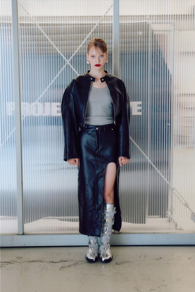 Project Wave - Korean Women Fashion - #womensfashion - Biker Slit Skirt