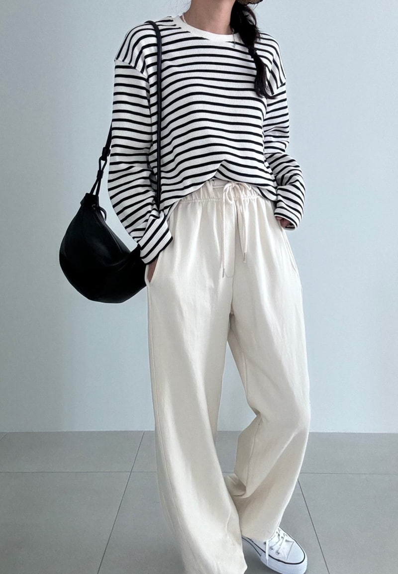 Ripple - Korean Women Fashion - #womensfashion - Slit Jogger Pants - 3