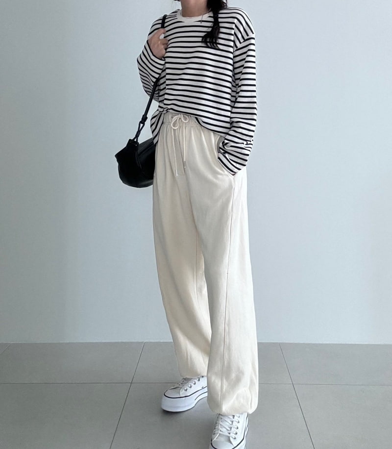 Ripple - Korean Women Fashion - #womensfashion - Slit Jogger Pants - 5