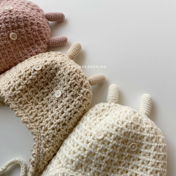 Shinseage Kids - Korean Baby Fashion - #babyfashion - Button Knit Bonnet - 6