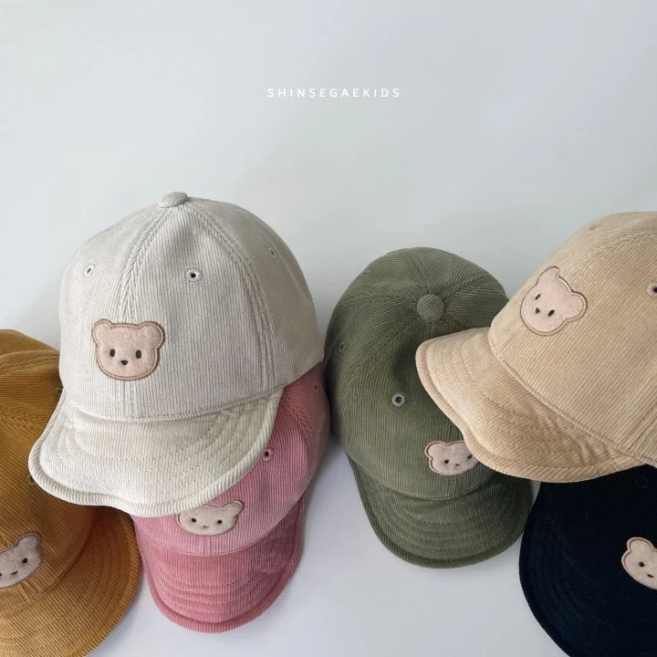 Shinseage Kids - Korean Baby Fashion - #babyfashion - Corduroy Bear Hat - 5