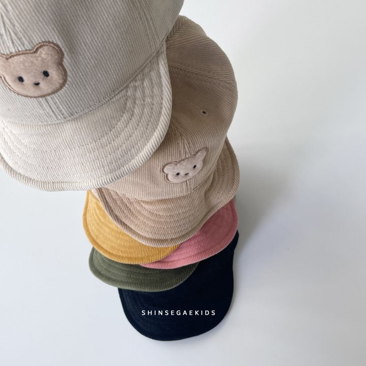 Shinseage Kids - Korean Baby Fashion - #babygirlfashion - Corduroy Bear Hat - 7