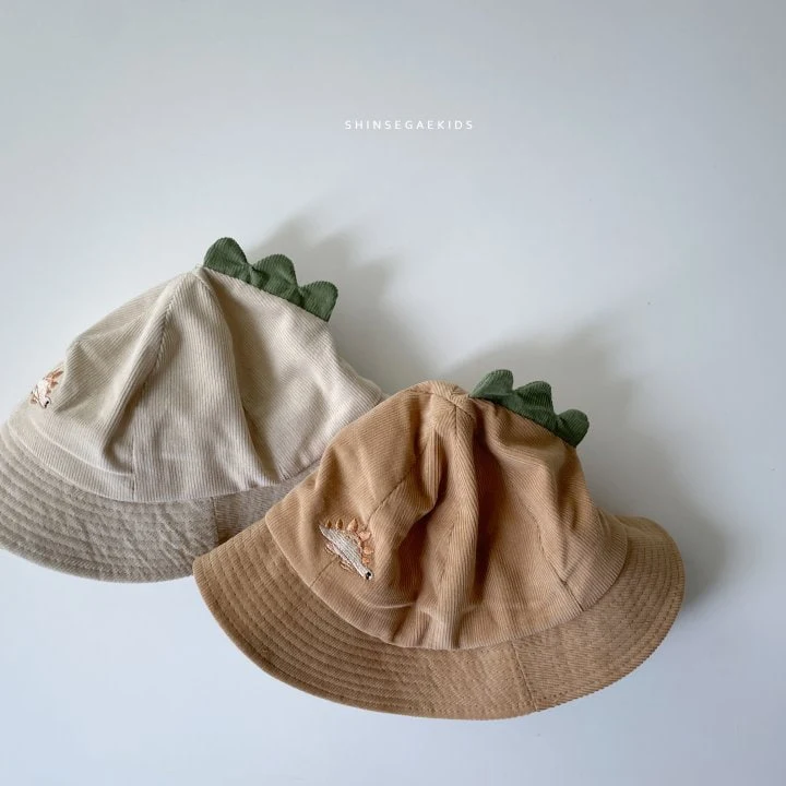 Shinseage Kids - Korean Children Fashion - #stylishchildhood - Corduroy Dino Bucket Hat - 4