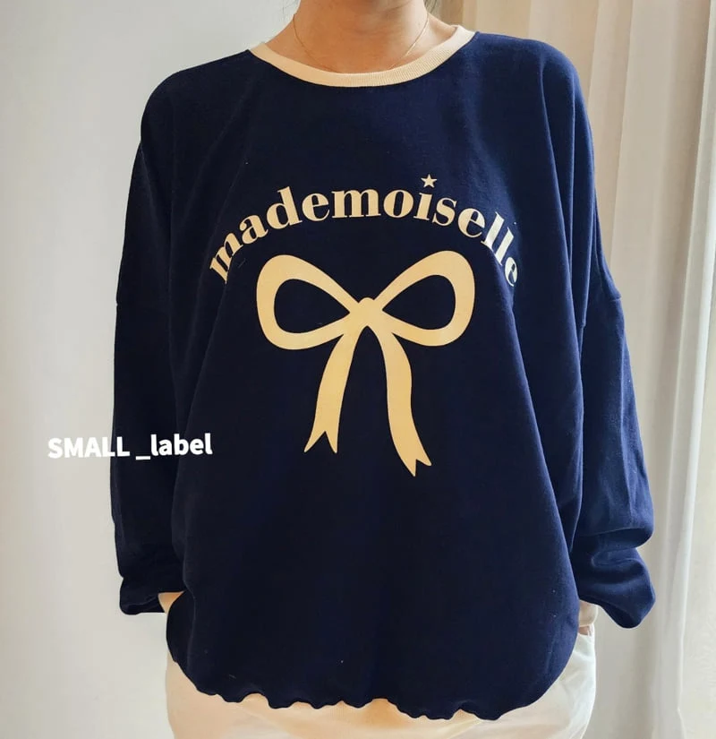 Small Label - Korean Women Fashion - #restrostyle - Mom Made Ribbon Sweatshirts - 5