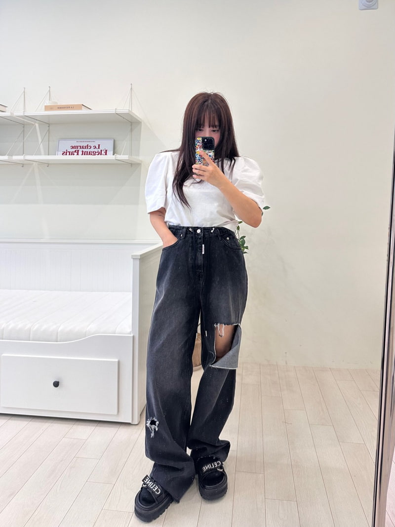 Something - Korean Women Fashion - #momslook - Miu Vintage Denim Pants - 9