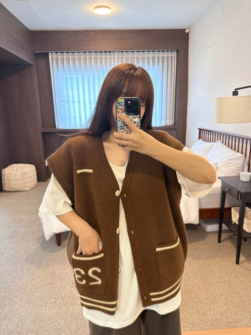 Something - Korean Women Fashion - #womensfashion - New York Knit Vest - 6