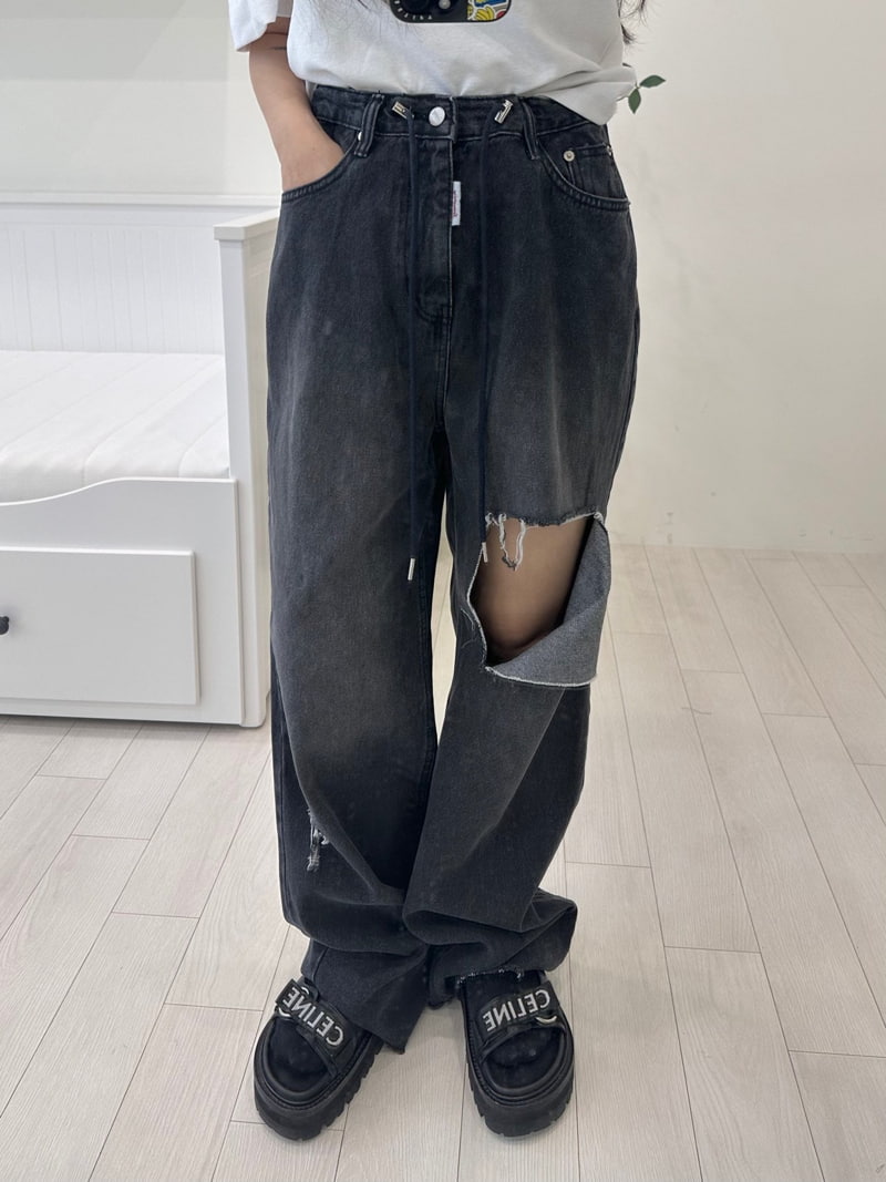 Something - Korean Women Fashion - #womensfashion - Miu Vintage Denim Pants - 8