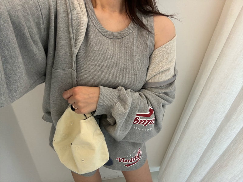 Something - Korean Women Fashion - #womensfashion - Vintage Hoodie Jacket - 7