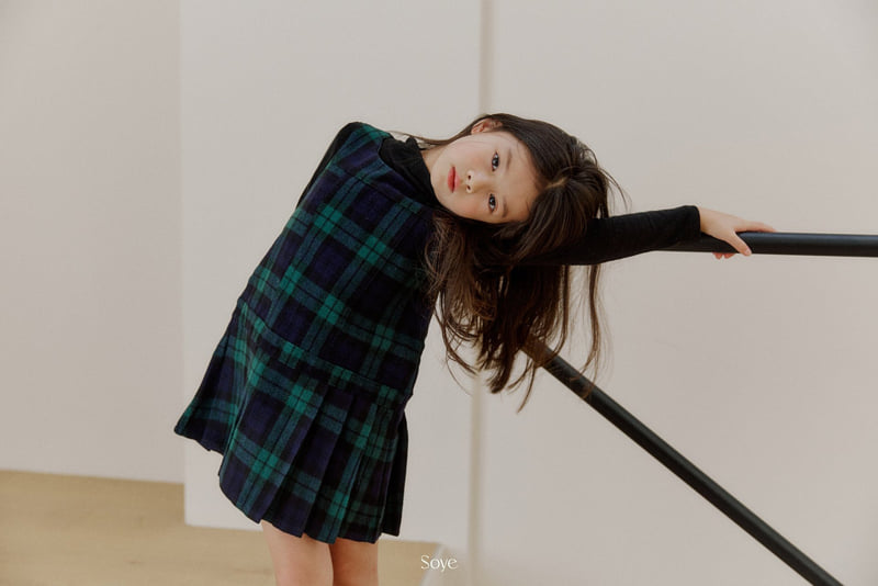 Soye - Korean Children Fashion - #childofig - Fine Check One-piece