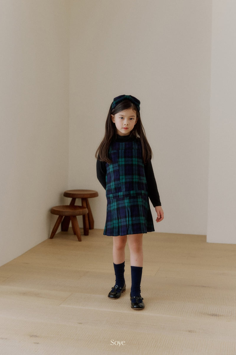 Soye - Korean Children Fashion - #designkidswear - Fine Check One-piece - 3