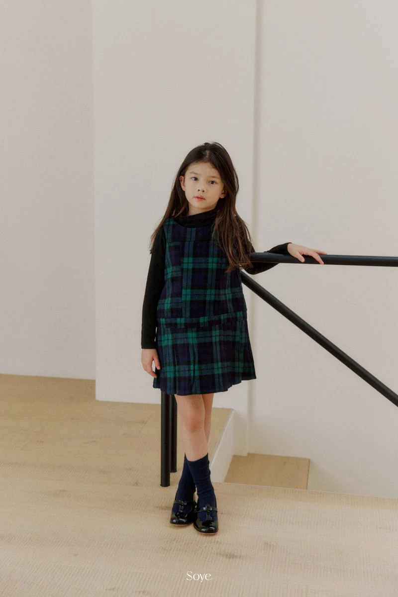 Soye - Korean Children Fashion - #littlefashionista - Fine Check One-piece - 10