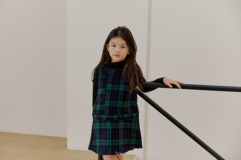 Soye - Korean Children Fashion - #magicofchildhood - Fine Check One-piece - 11