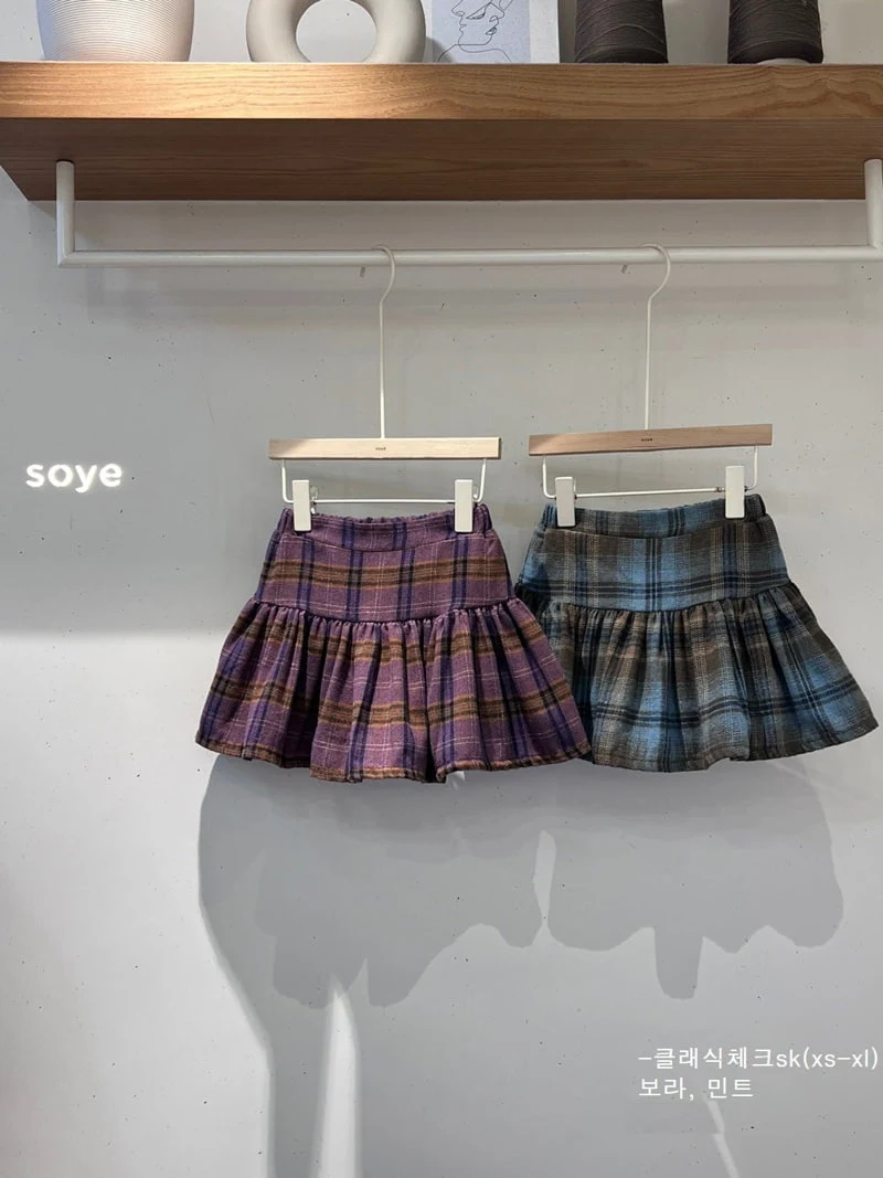 Soye - Korean Children Fashion - #magicofchildhood - Classic Check Skirt