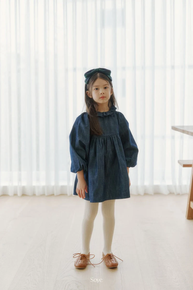 Soye - Korean Children Fashion - #minifashionista - Plum Denim One-piece - 8