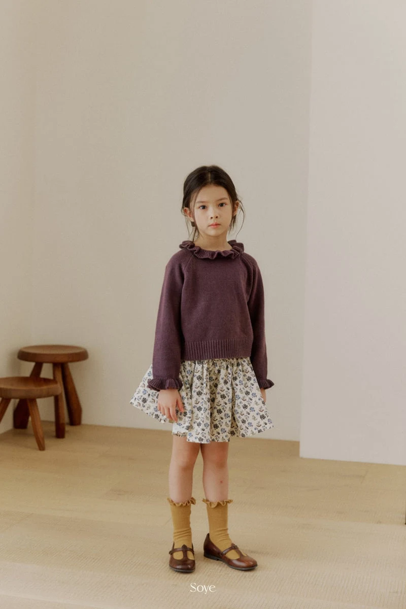 Soye - Korean Children Fashion - #prettylittlegirls - Cash Frill Knit Pullover - 12