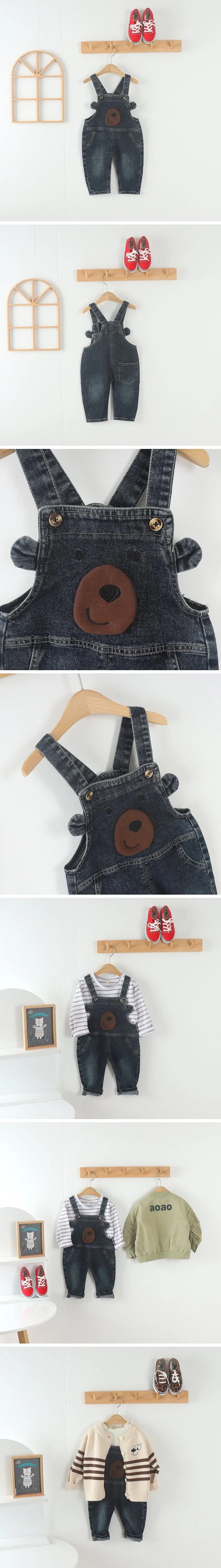 Tony - Korean Children Fashion - #childrensboutique - Flat Bear Jumpsuit