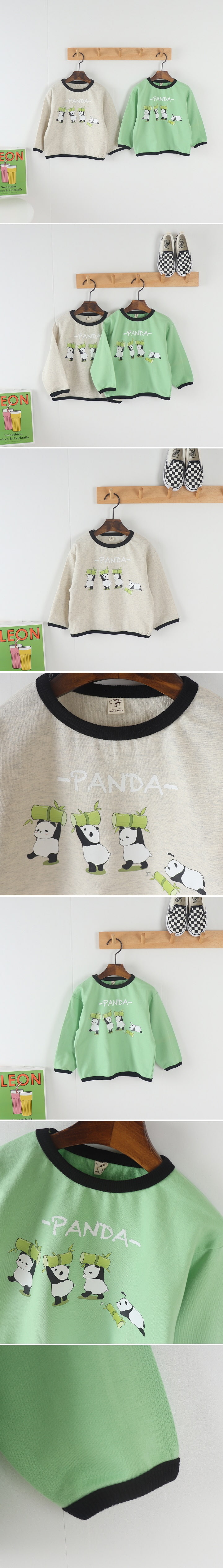 Tony - Korean Children Fashion - #childrensboutique - Panda Piping Tee